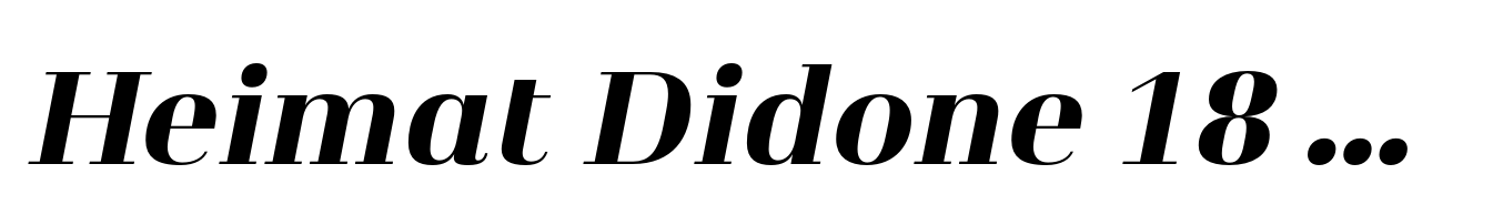 Heimat Didone 18 Extra Bold Italic